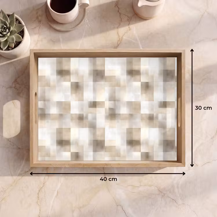 Dienblad - Textuur - Linnen - Beige — 7