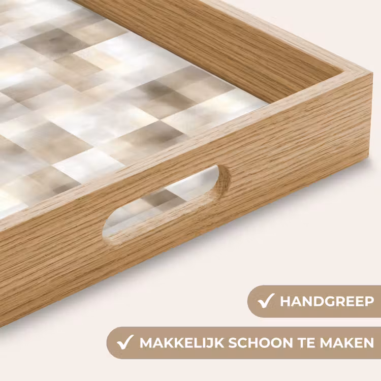 Dienblad - Textuur - Linnen - Beige — 8