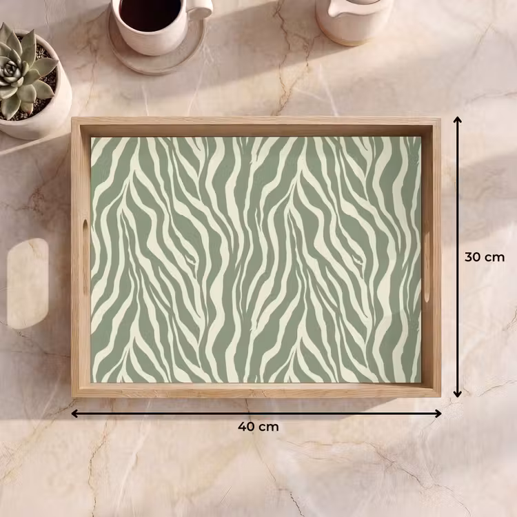 Dienblad - Zebra - Motief - Groen — 7