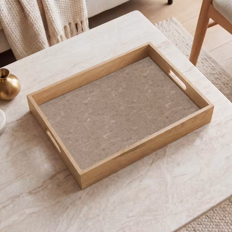 Dienblad - Patroon - Kalksteen - Beige — 2