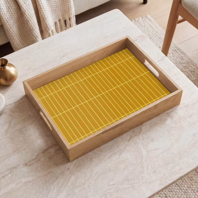 Dienblad - Tegels - Verticaal - Mosterdgeel — 2