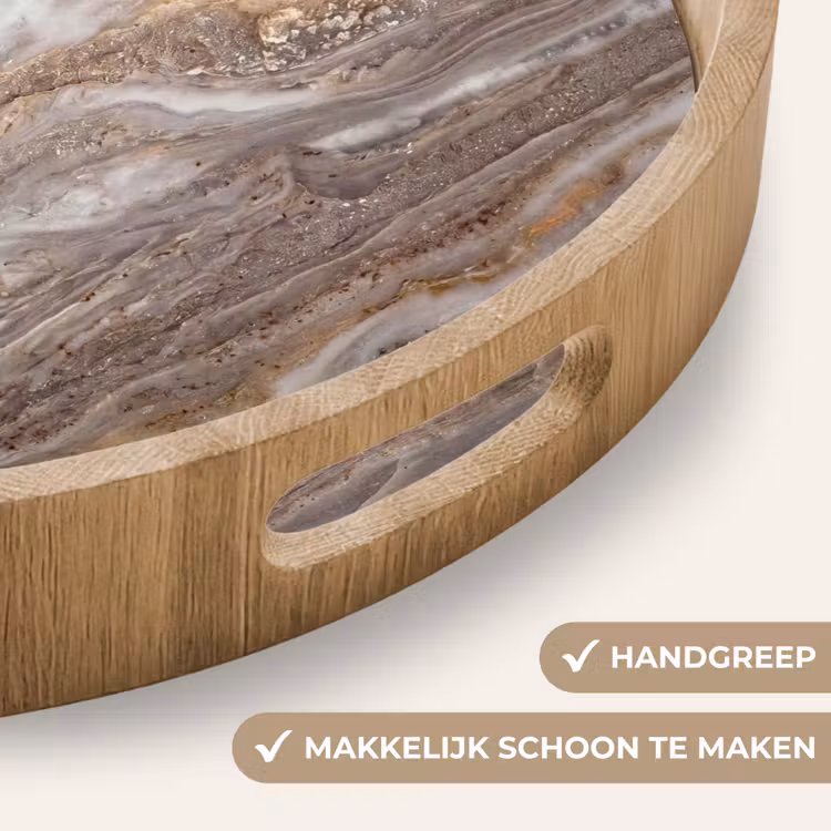 Dienblad - Textuur - Steen - Abstract - Beige — 8