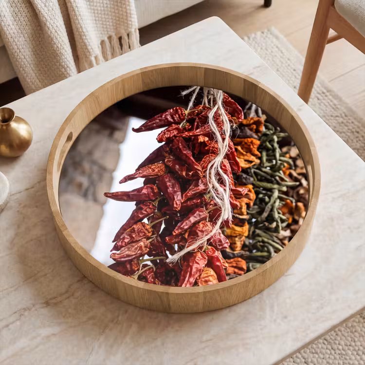 Dienblad - Rode pepers - Eten — 2
