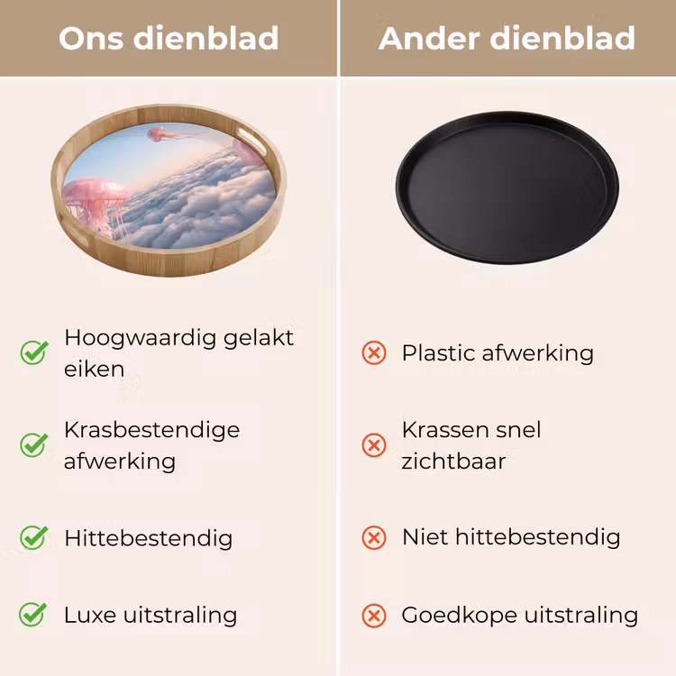 Dienblad - Roze dier - Wolken — 9