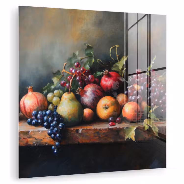 Glas schilderij - Rustiek - Stilleven - Fruit — 1
