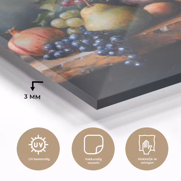 Glas schilderij - Rustiek - Stilleven - Fruit — 3