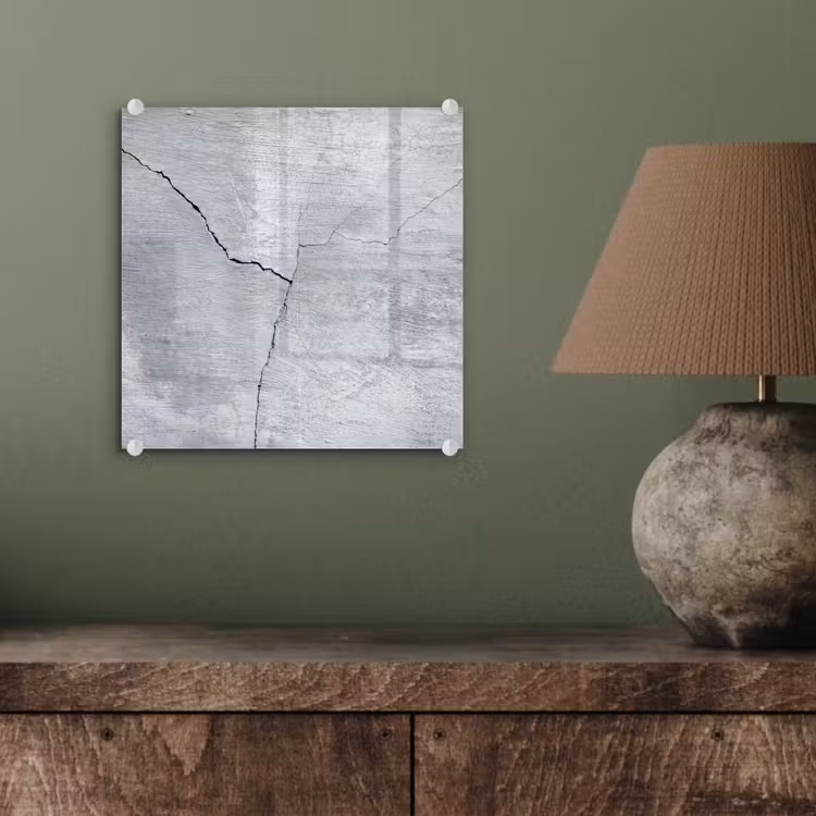 Glas schilderij - Beton - Scheur - Grijs — 3
