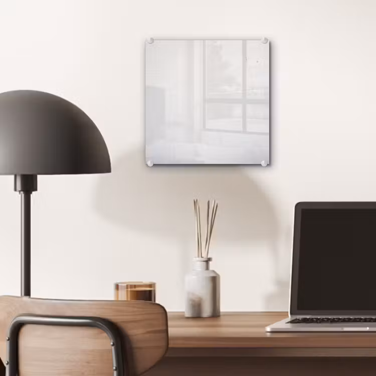 Glas schilderij - Beton - Wit - Modern — 6