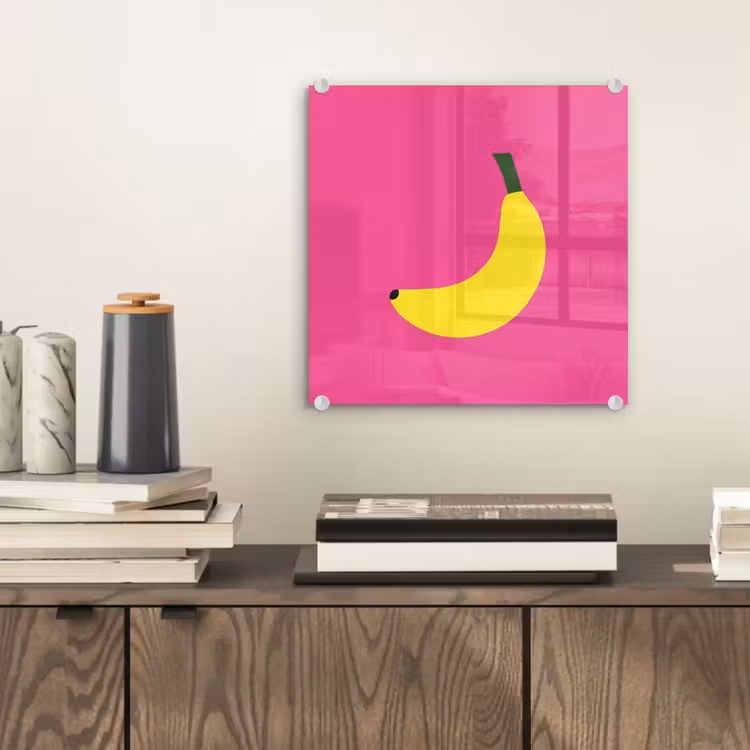 Glas schilderij - Banaan - Geel - Fruit — 2