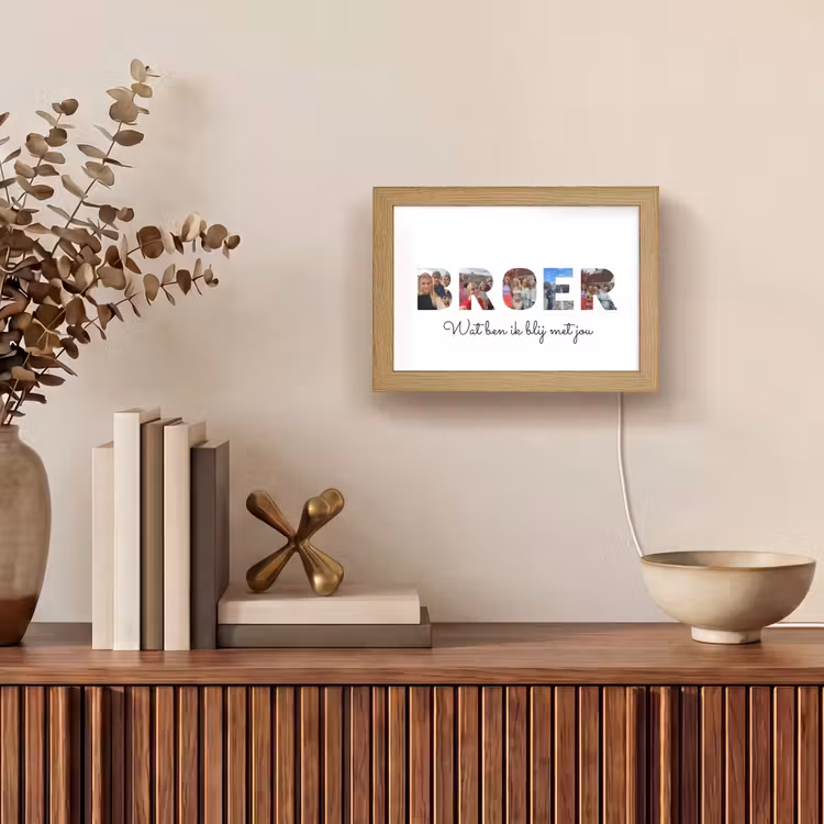 Gepersonaliseerde Lightbox - Broer - Lettercollage — 4