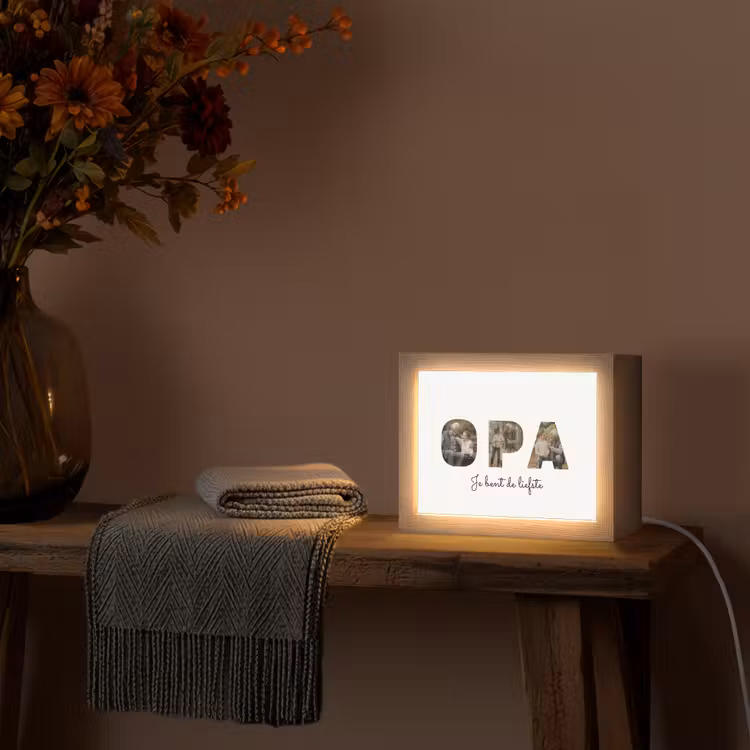 Gepersonaliseerde Lightbox - Opa - Lettercollage — 1