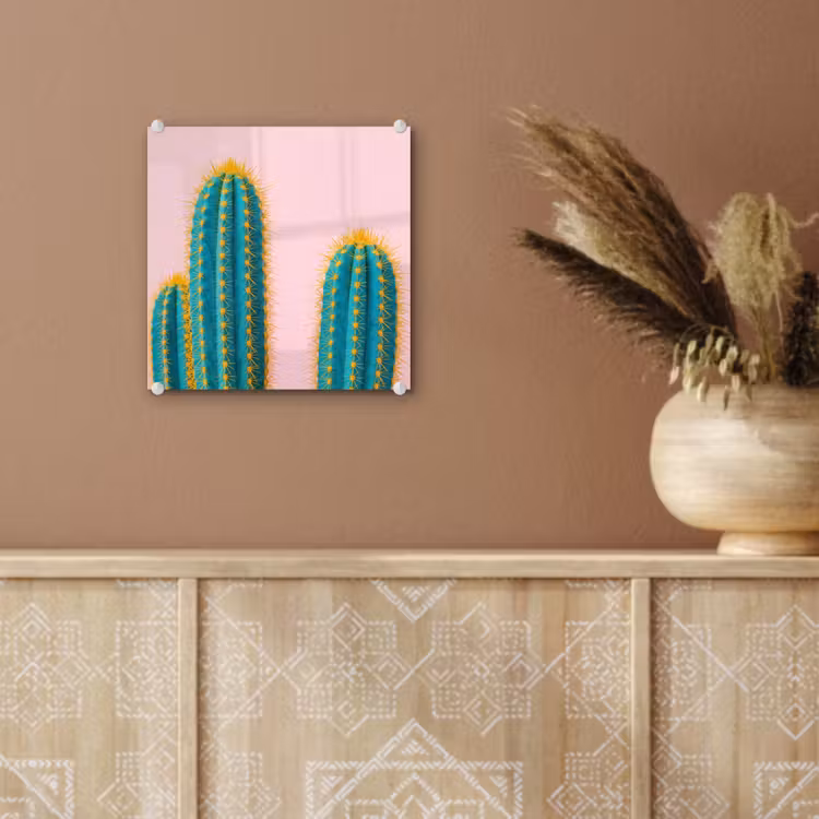 Glas schilderij - Cactussen - Modern - Pastel — 6