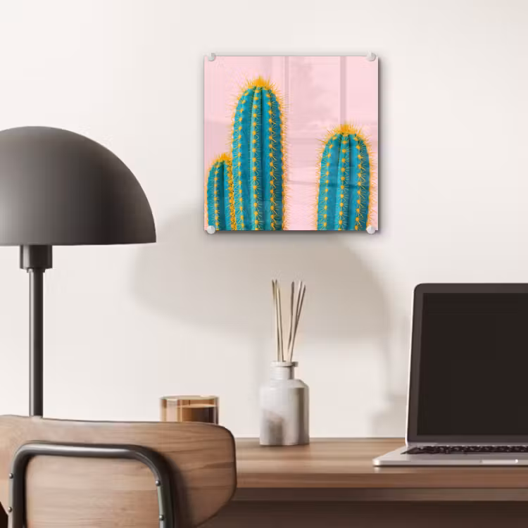 Glas schilderij - Cactussen - Modern - Pastel — 7