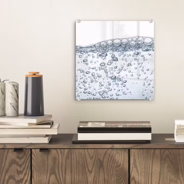 Glas schilderij - Luchtbellen - Water - Dynamisch — 2