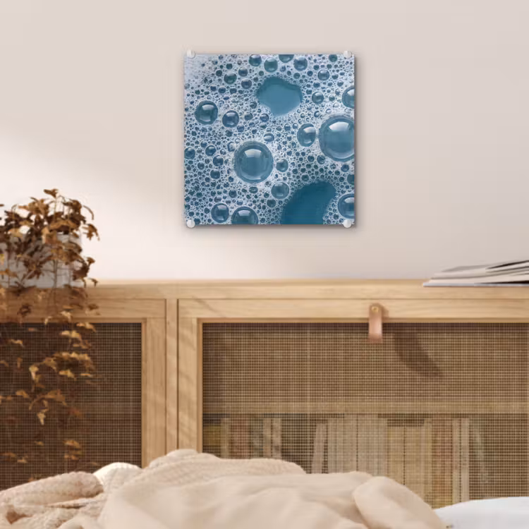 Glas schilderij - Schuim - Water - Textuur — 5