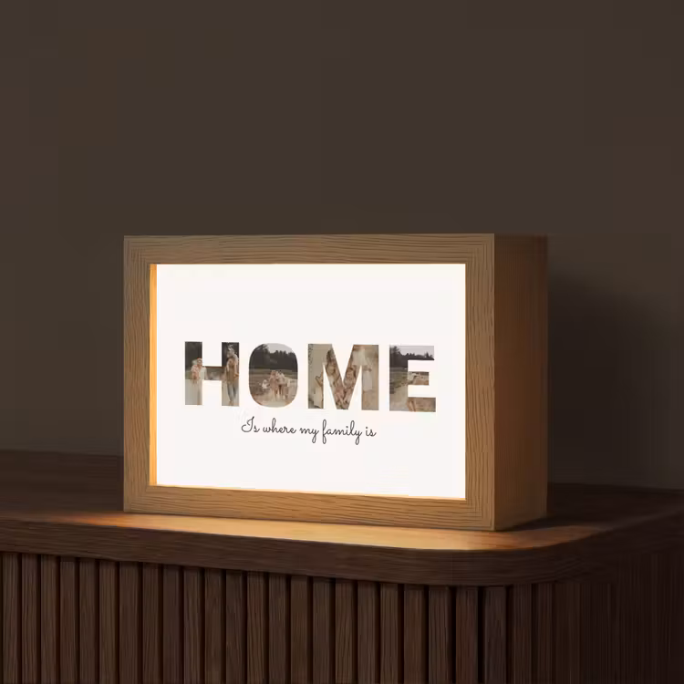 Gepersonaliseerde Lightbox - Home - Lettercollage — 2