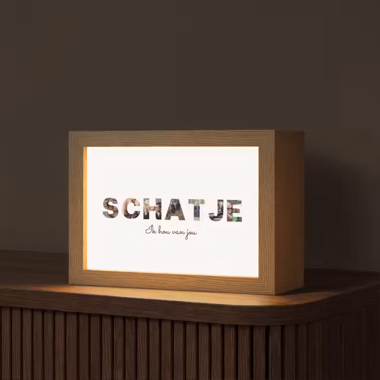 Gepersonaliseerde Lightbox - Schatje - Lettercollage — 1