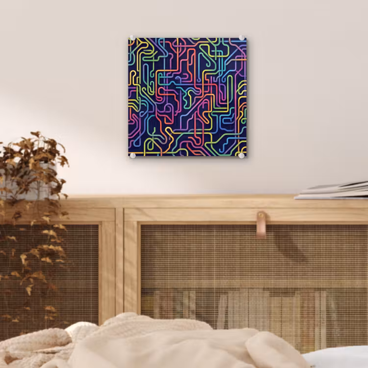 Glas schilderij - Retro - Abstract - Neon — 5