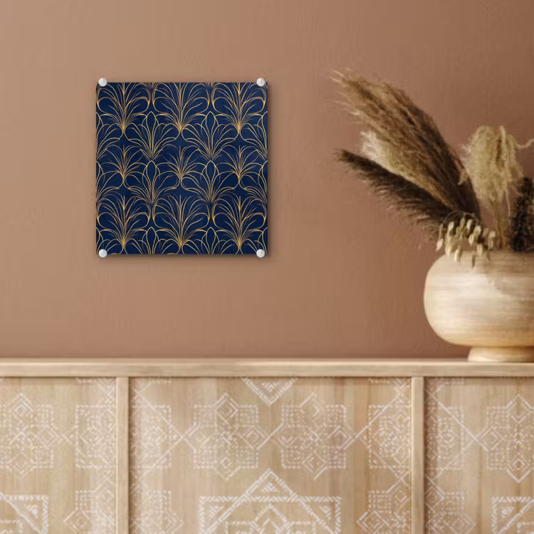 Glas schilderij - Deco - Waaier - Blauw — 6