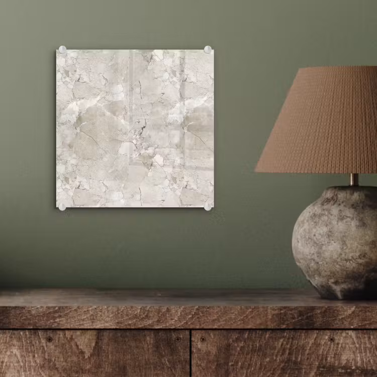 Glas schilderij - Marmer - Grijs - Aders — 4