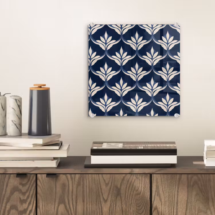 Glas schilderij - Modern - Ontwerp - Blauw — 2