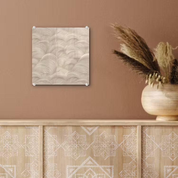 Glas schilderij - Bogen - Patroon - Beige — 6