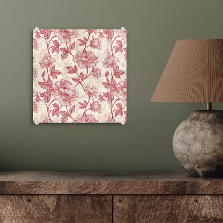 Glas schilderij - Pioenrozen - Modern - Rood — 4