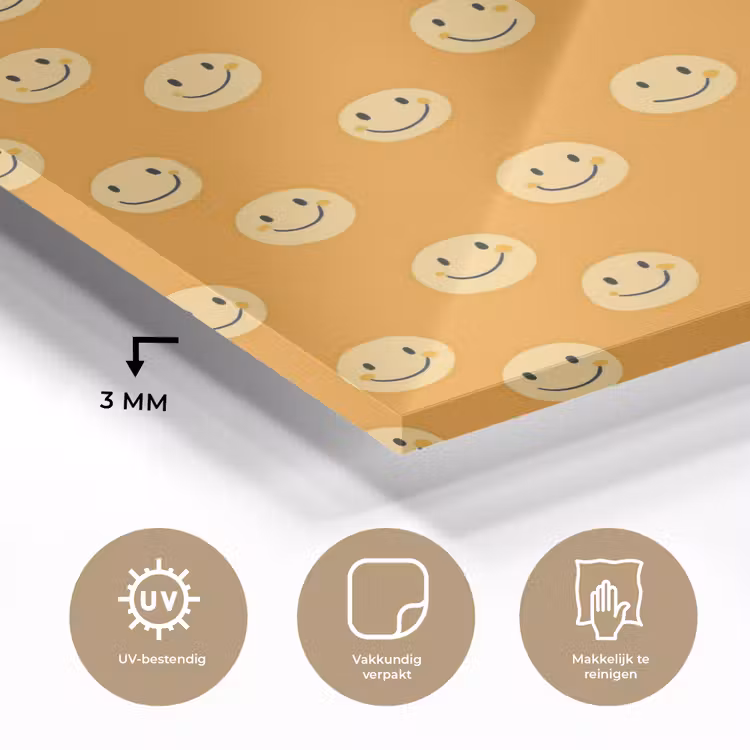 Glas schilderij - Smileys - Retro - Heel — 3