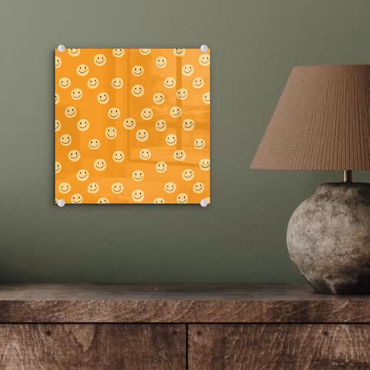 Glas schilderij - Smileys - Retro - Heel — 4