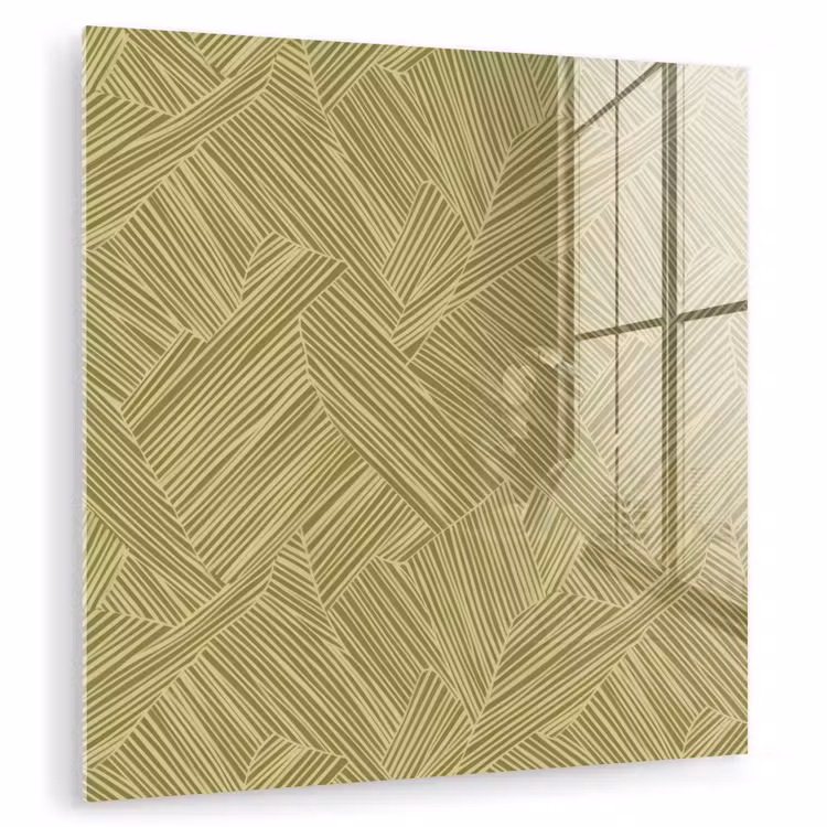 Glas schilderij - Abstract - Modern - Groen — 1