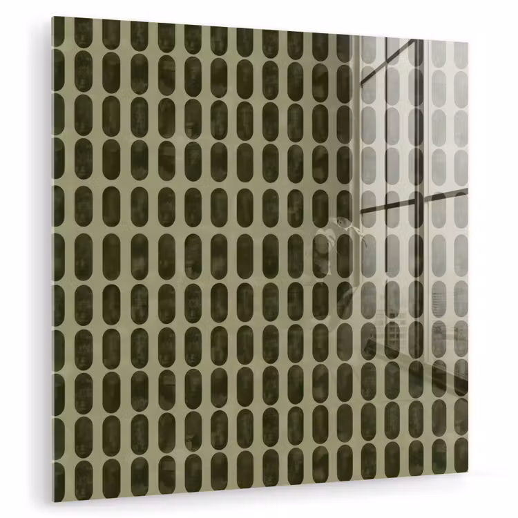 Glas schilderij - Ritmisch - Effect - Groen — 1