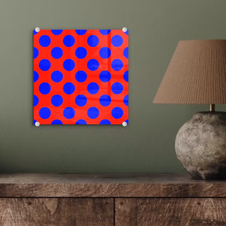 Glas schilderij - Dots - Klassiek - Rood — 4