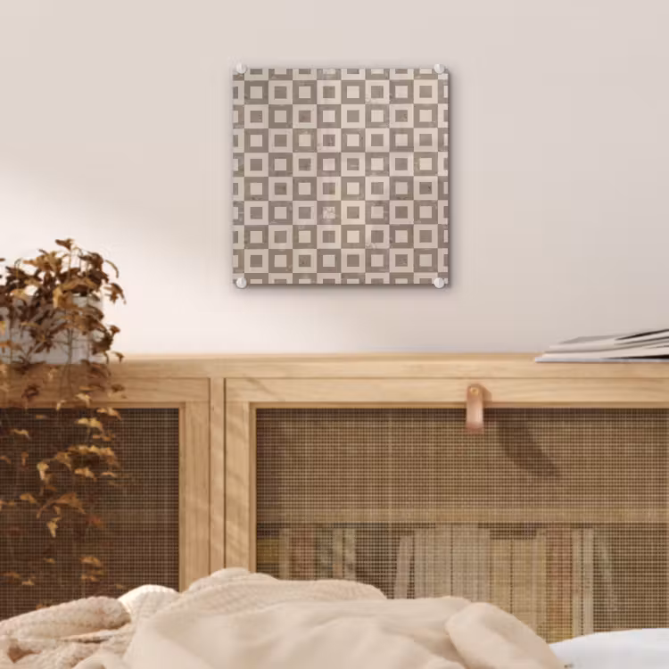 Glas schilderij - Patroon - Marmer - Beige — 5
