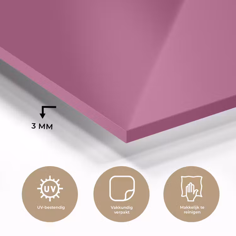 Glas schilderij - Deep - Magenta - Paars — 3