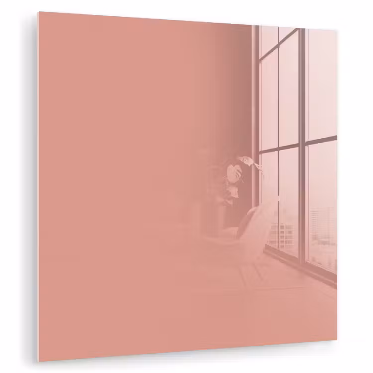 Glas schilderij - Muted - Salmon - Koraal — 1