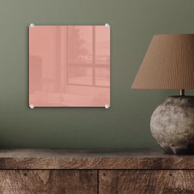 Glas schilderij - Muted - Salmon - Koraal — 4