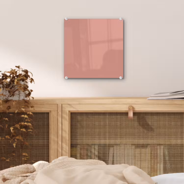 Glas schilderij - Muted - Salmon - Koraal — 5