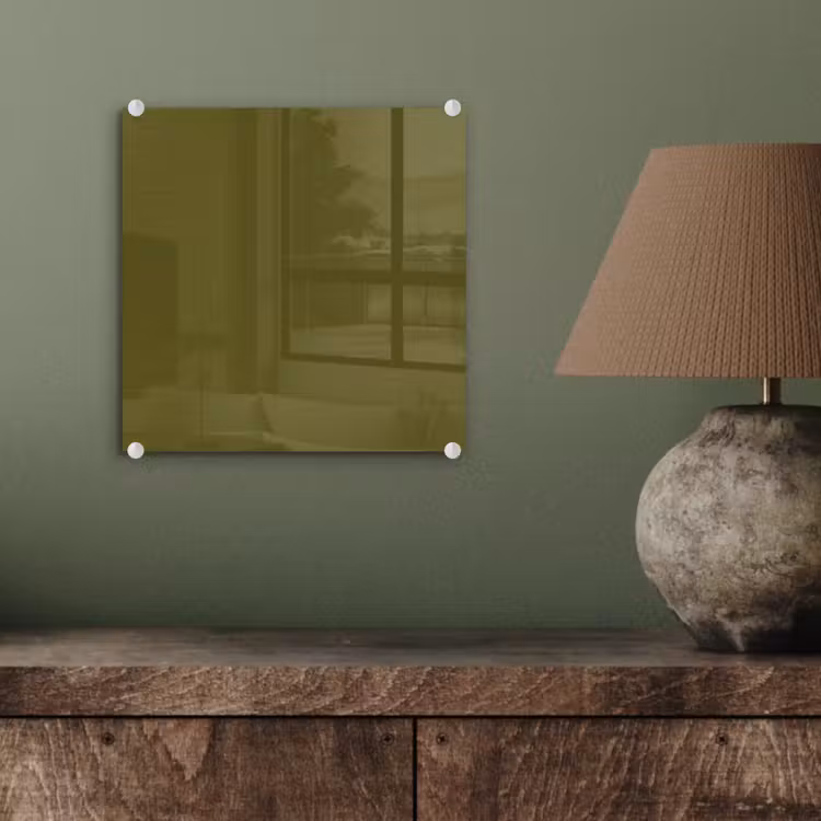 Glas schilderij - Dark - Olive - Groen — 4