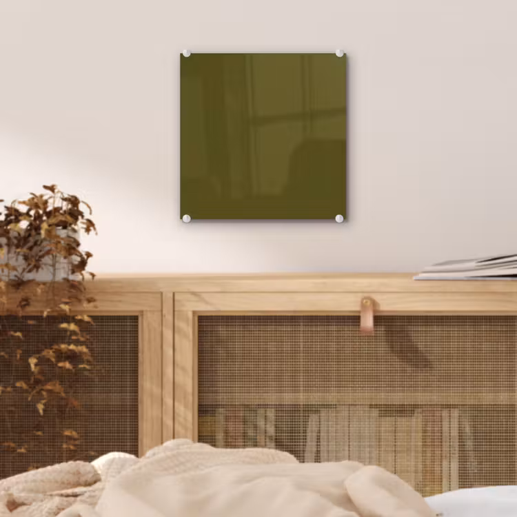 Glas schilderij - Dark - Olive - Groen — 5