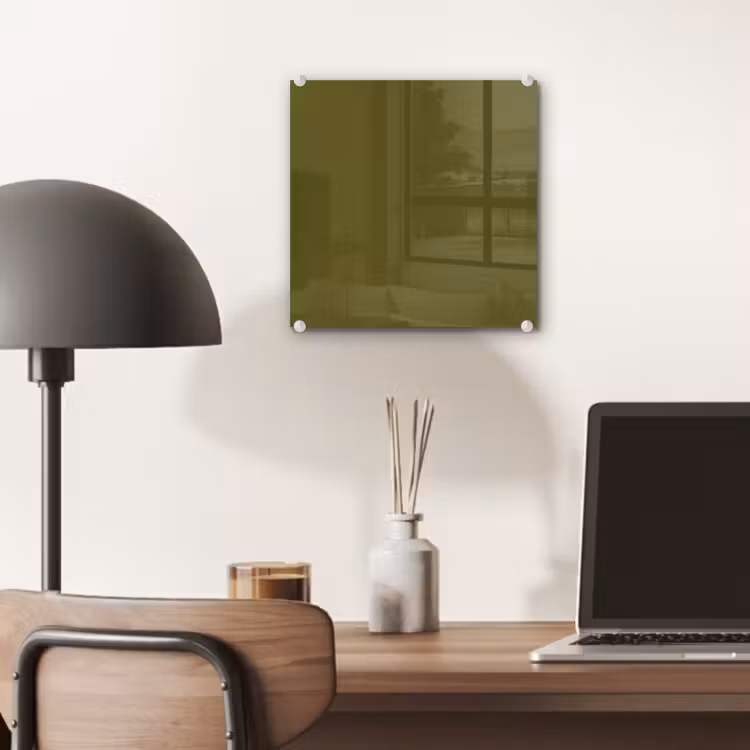 Glas schilderij - Dark - Olive - Groen — 7