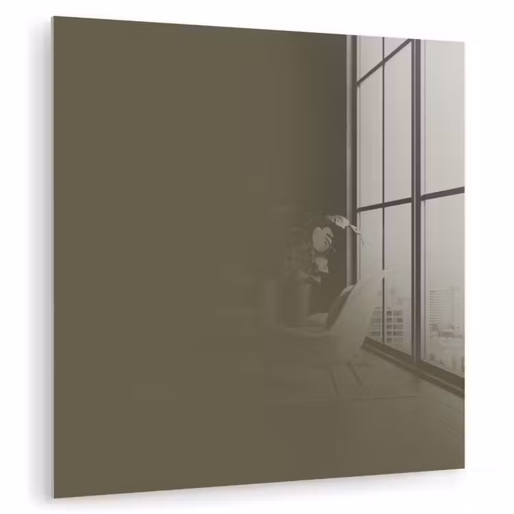 Glas schilderij - Deep - Khaki - Groen — 1
