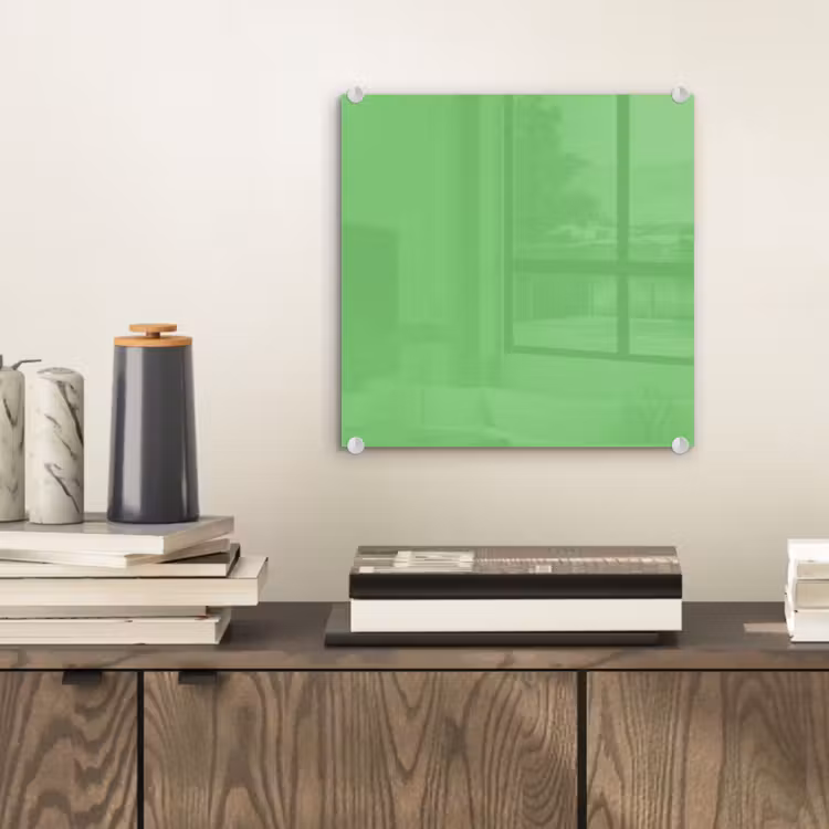 Glas schilderij - Meadow - Green - Groen — 2