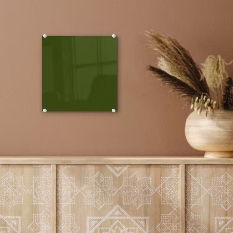 Glas schilderij - Olive - Drab - Groen — 6
