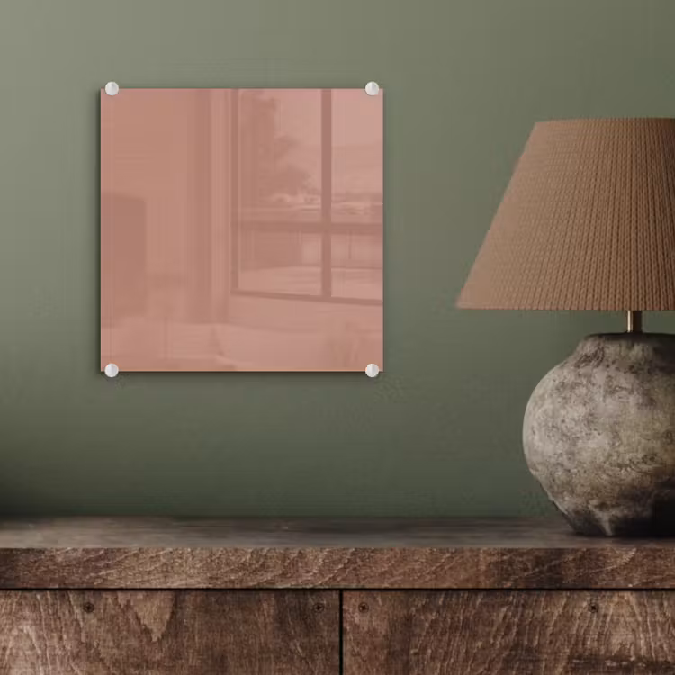 Glas schilderij - Earthy - Blusher - Roze — 4