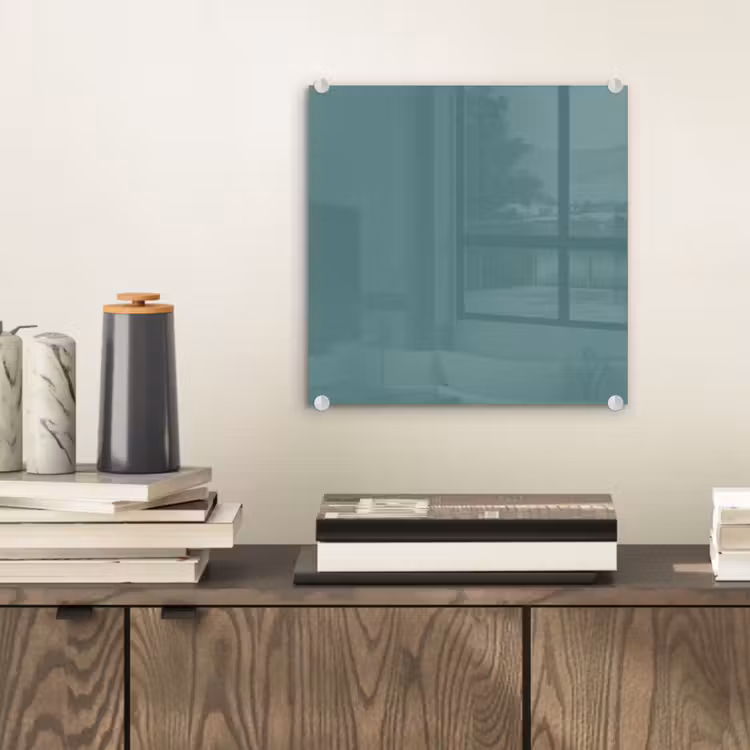 Glas schilderij - Serene - Teal - Blauw — 2