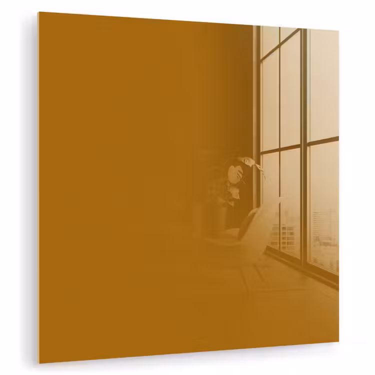 Glas schilderij - Ocre - Gold - Geel — 1
