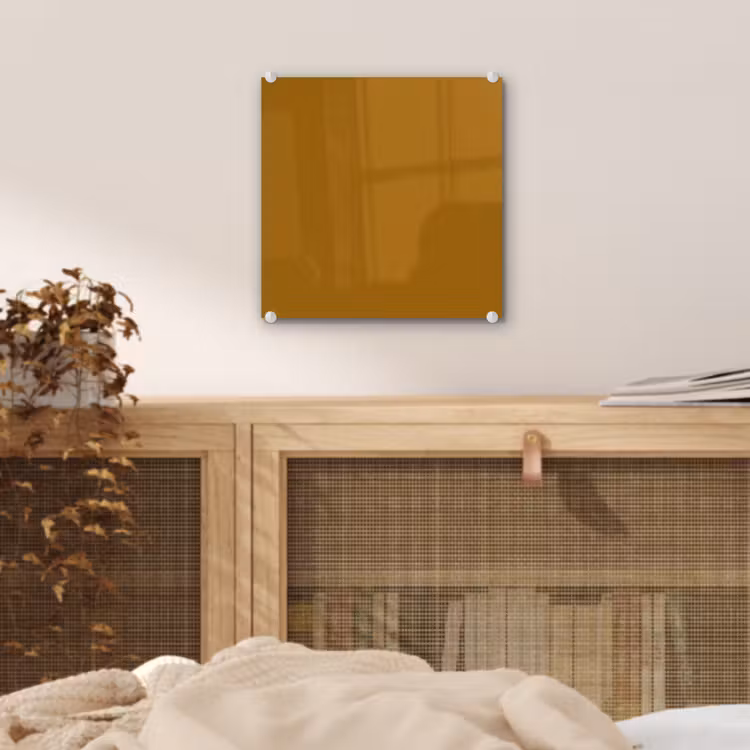Glas schilderij - Ocre - Gold - Geel — 5