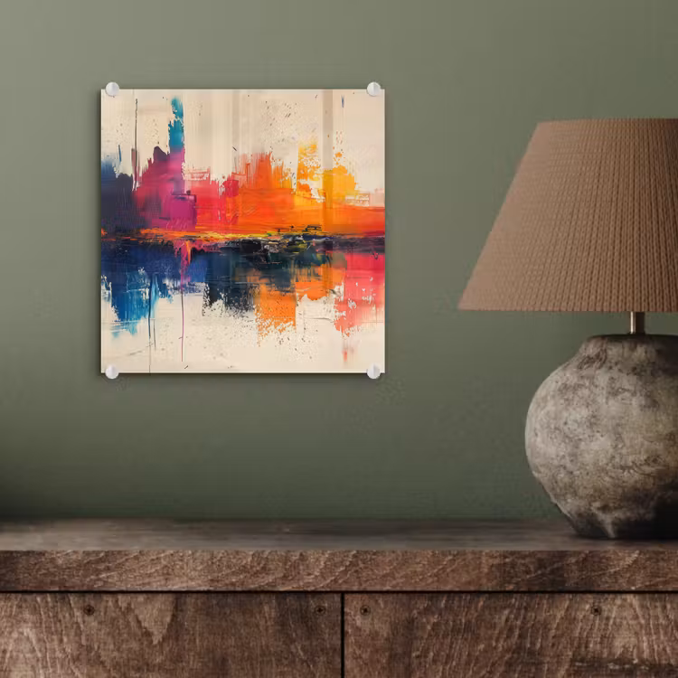 Glas schilderij - Watercolor - Kunst - Modern — 4