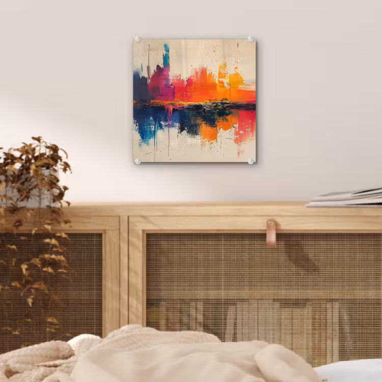 Glas schilderij - Watercolor - Kunst - Modern — 5