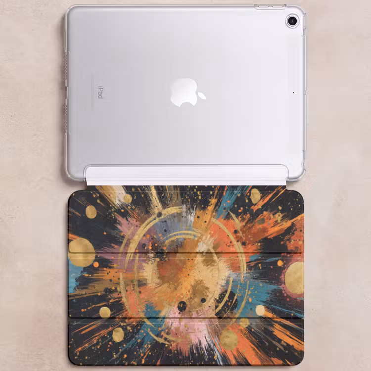 iPad hoes - Explosie - Verfstructuur - Goud - Abstract — 6